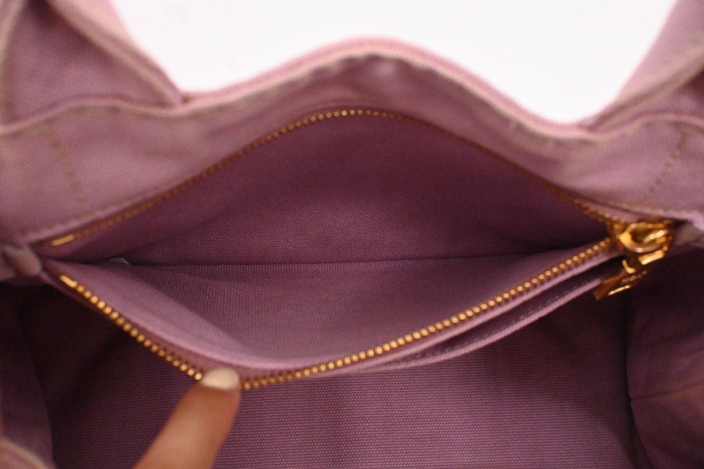 Prada Small Canapa in Pink Canvas