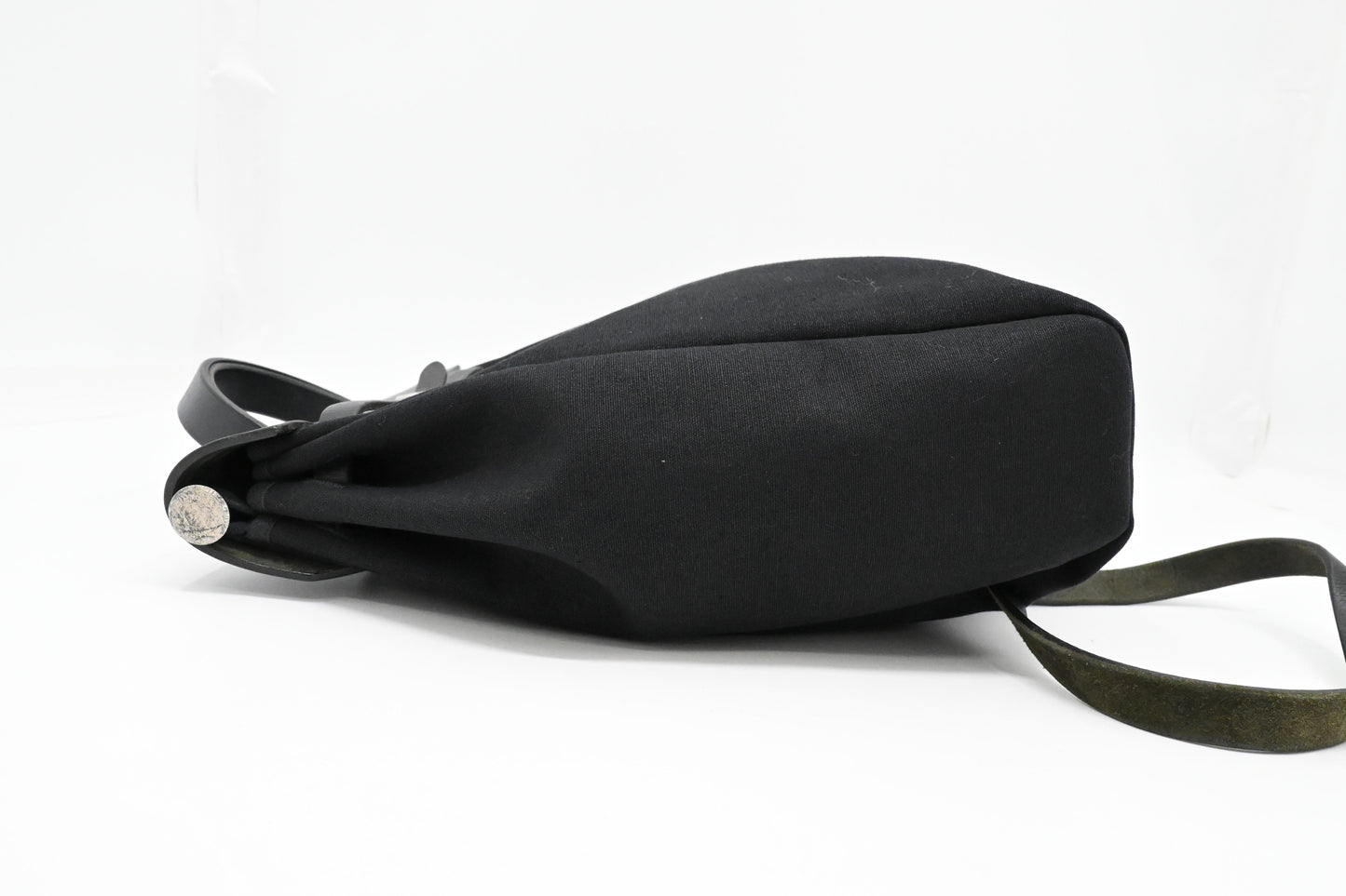 Hermes Toile Herbag A Dos PM Backpack in Black Canvas