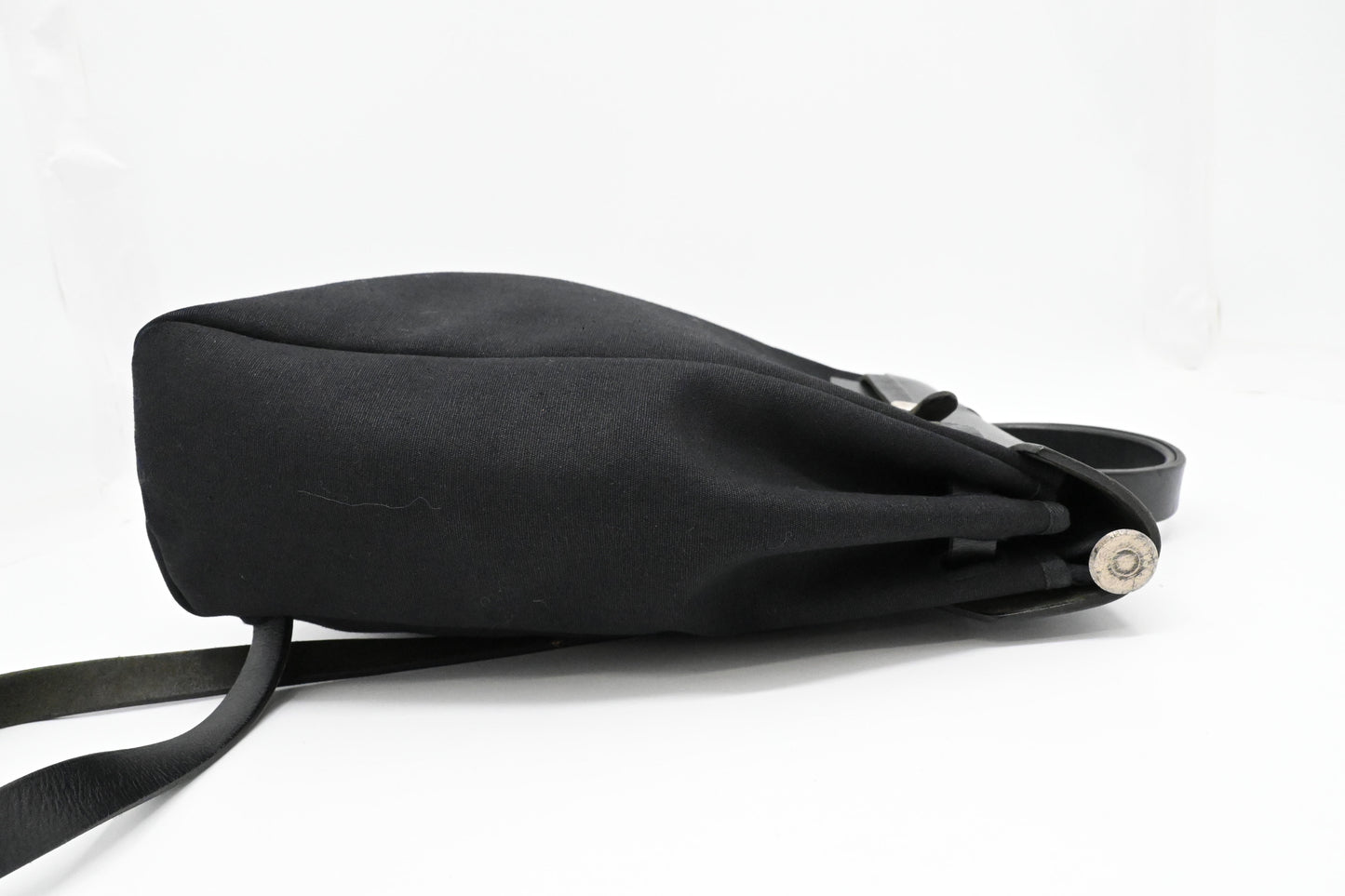 Hermes Toile Herbag A Dos PM Backpack in Black Canvas