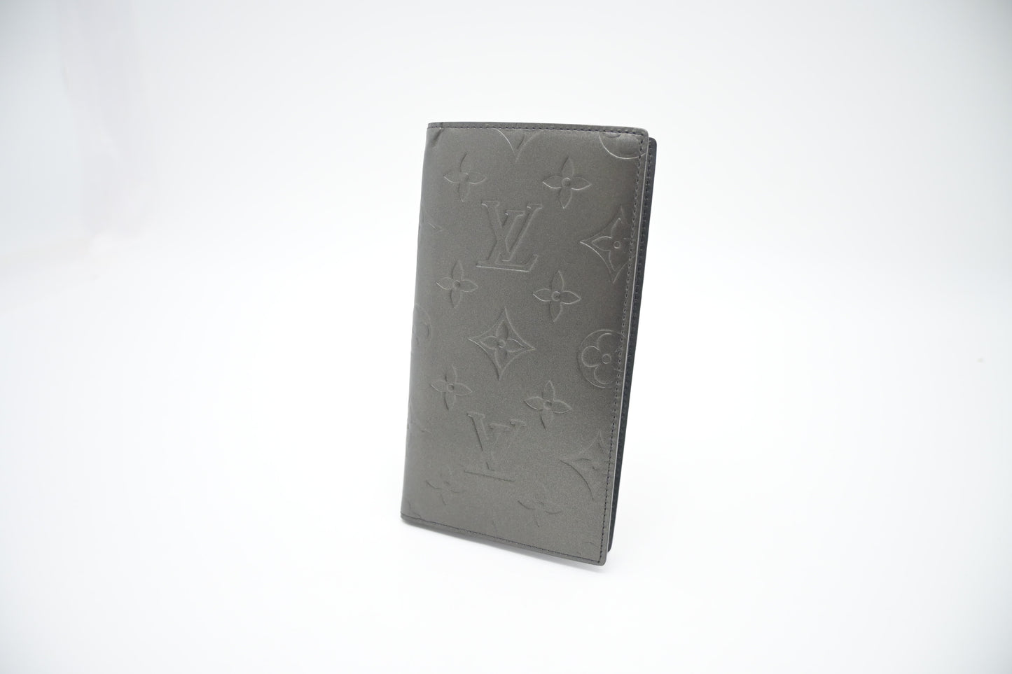 Louis Vuitton Bifold Wallet in Grey Matte Leather