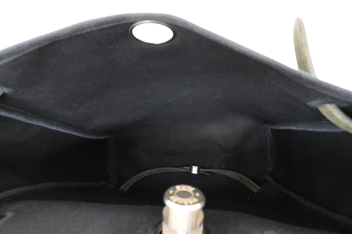 Hermes Toile Herbag A Dos PM Backpack in Black Canvas