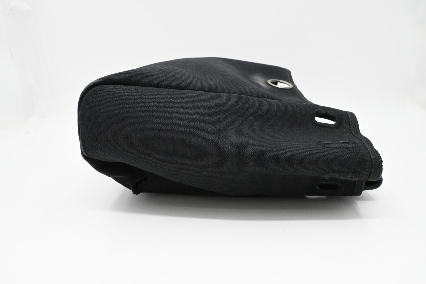 Hermes Toile Herbag A Dos PM Backpack in Black Canvas