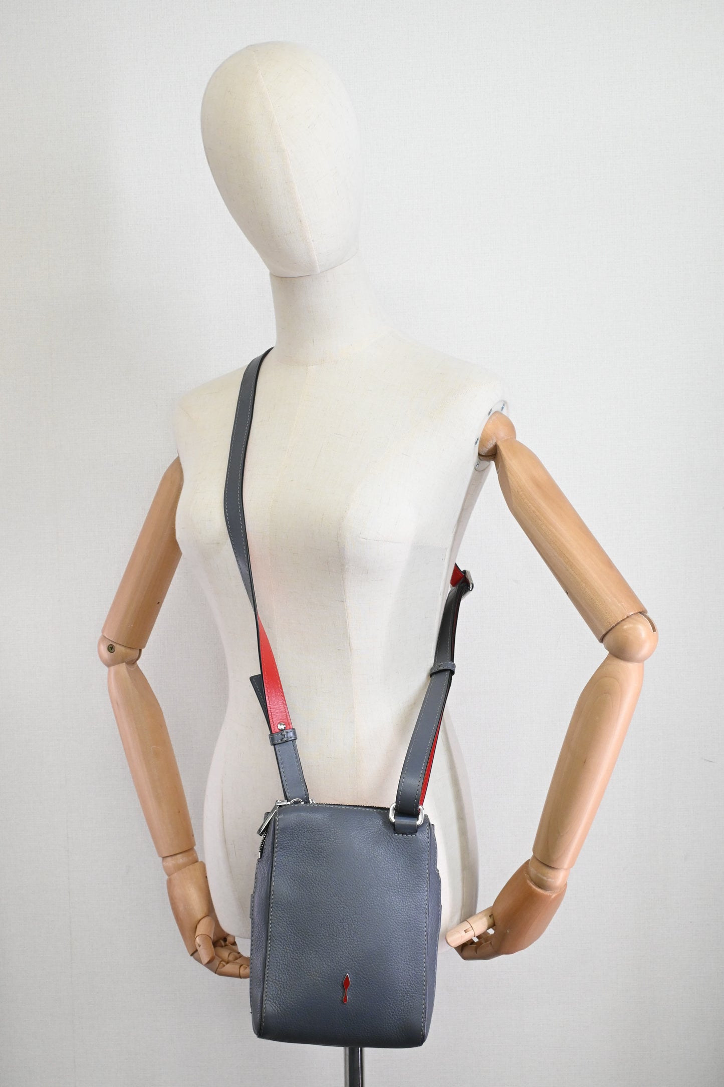 Louboutin Benech Reporter in Grey Leather