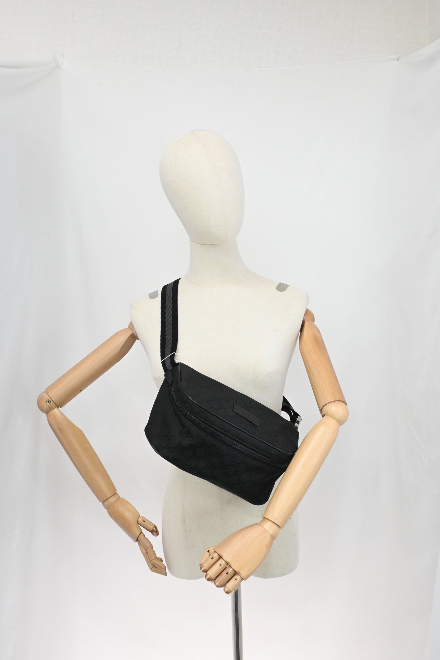 Gucci Waist Bag in Black GG Canvas