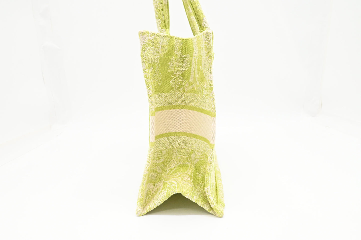 Dior Medium Book Tote in Green Toile de Jouy Sauvage Embroidery