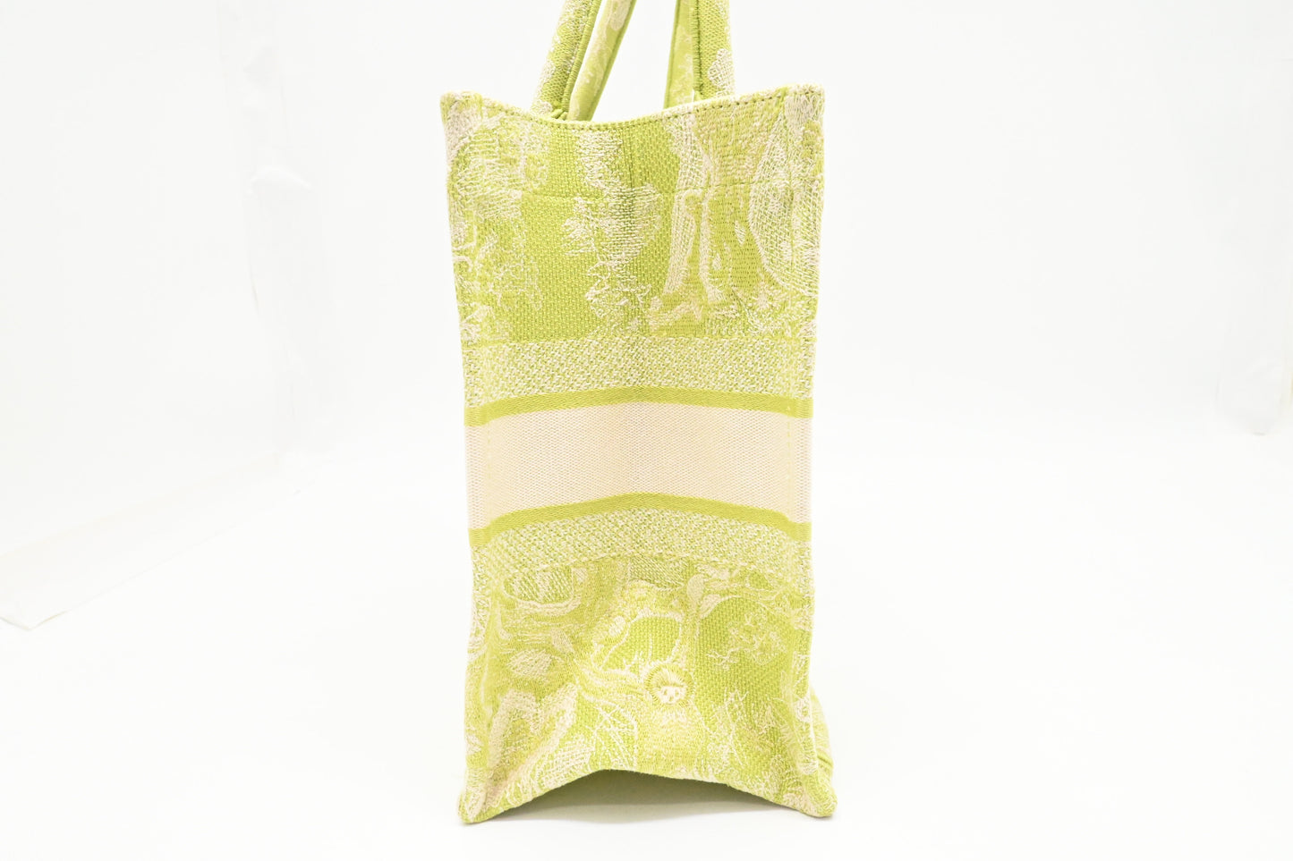 Dior Medium Book Tote in Green Toile de Jouy Sauvage Embroidery