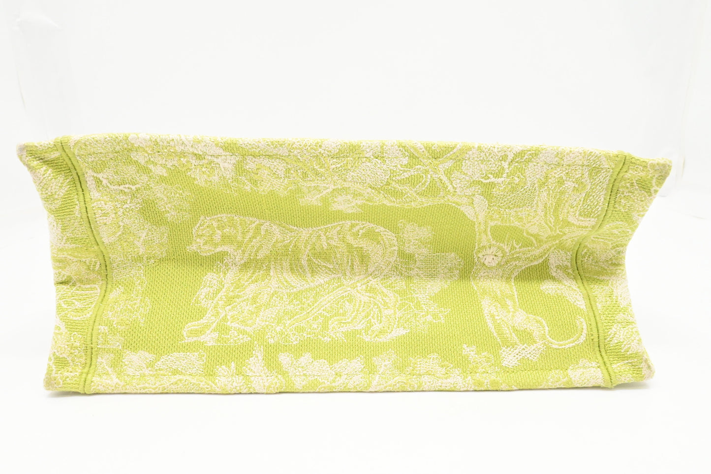 Dior Medium Book Tote in Green Toile de Jouy Sauvage Embroidery