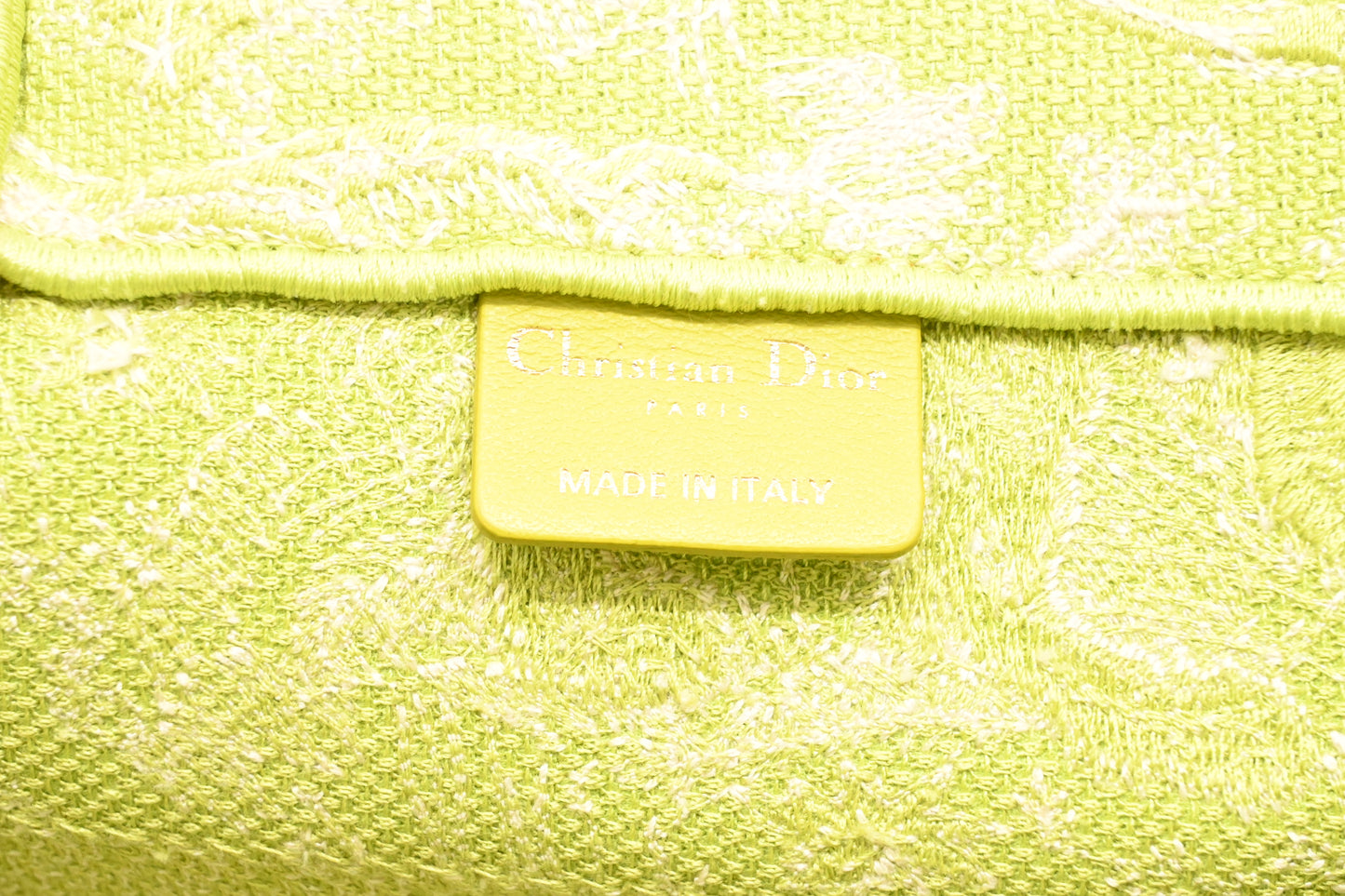 Dior Medium Book Tote in Green Toile de Jouy Sauvage Embroidery