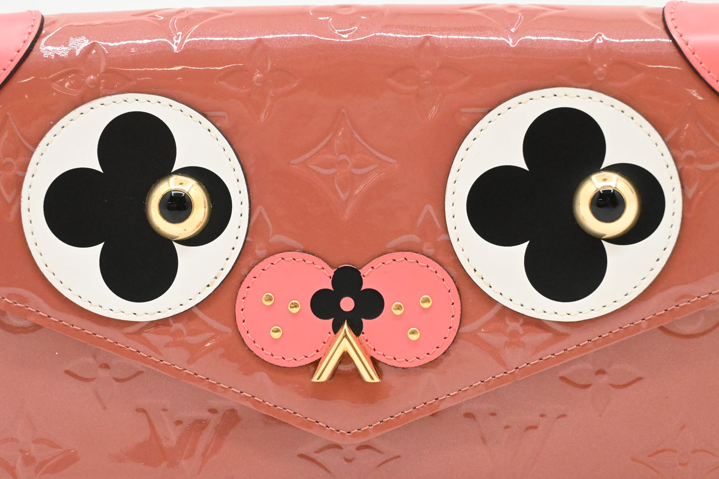 Louis Vuitton Valentine Dog Pochette Felicie in Pink Vernis Leather