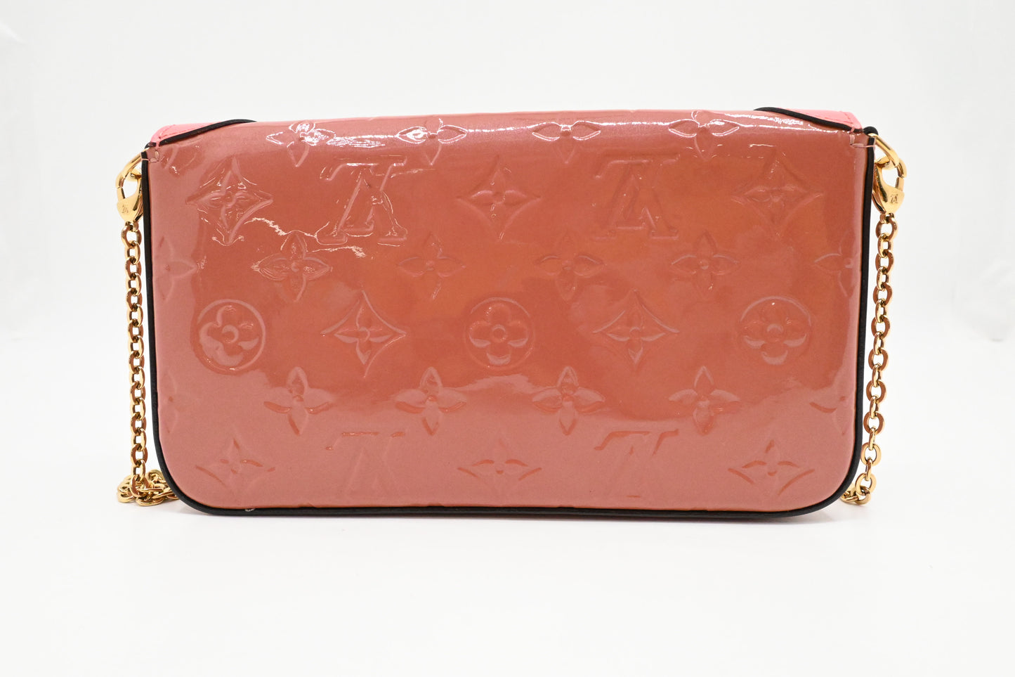 Louis Vuitton Valentine Dog Pochette Felicie in Pink Vernis Leather