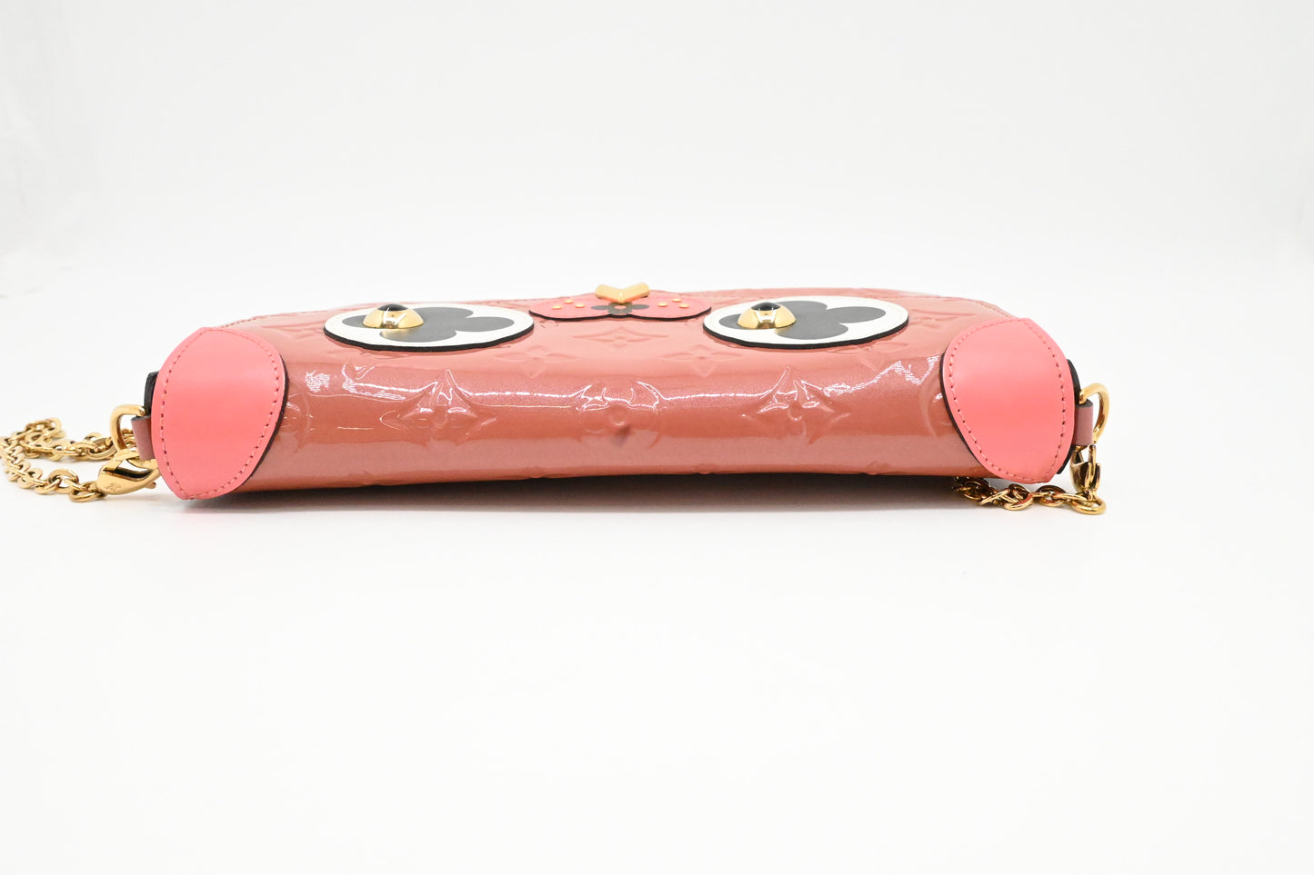 Louis Vuitton Valentine Dog Pochette Felicie in Pink Vernis Leather