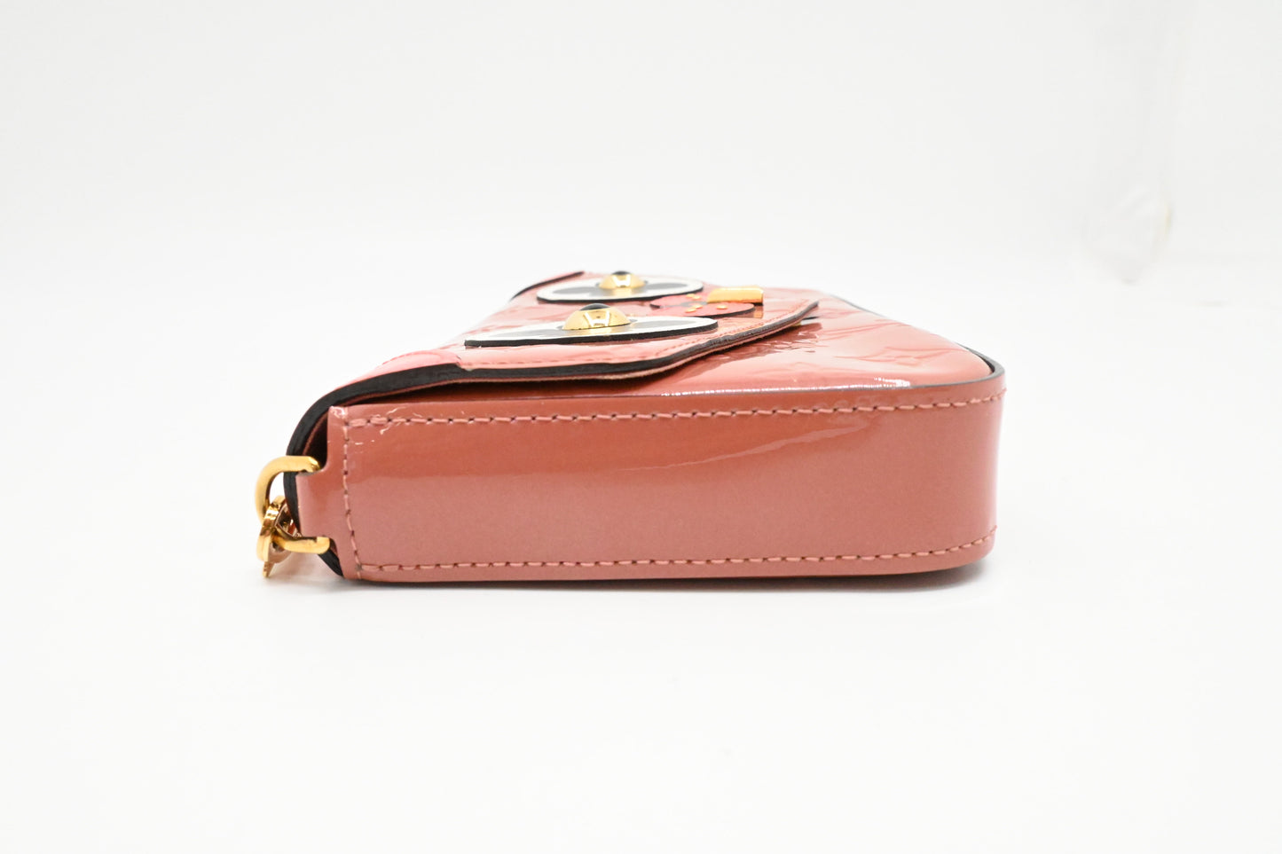 Louis Vuitton Valentine Dog Pochette Felicie in Pink Vernis Leather