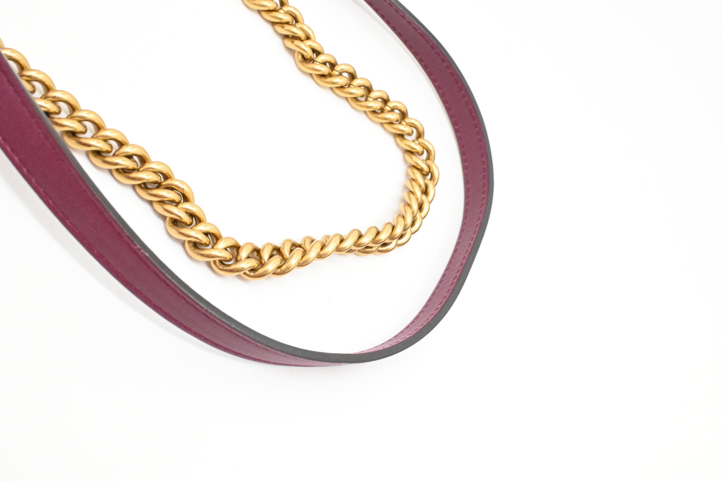 Gucci Marmont Chain Shoulder Bag in Purple Matelasse Velvet