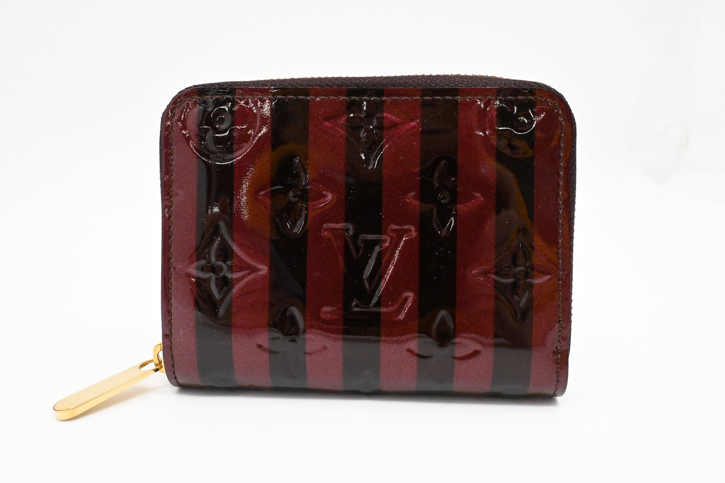 Louis Vuitton Compact Wallet in Striped Vernis Leather