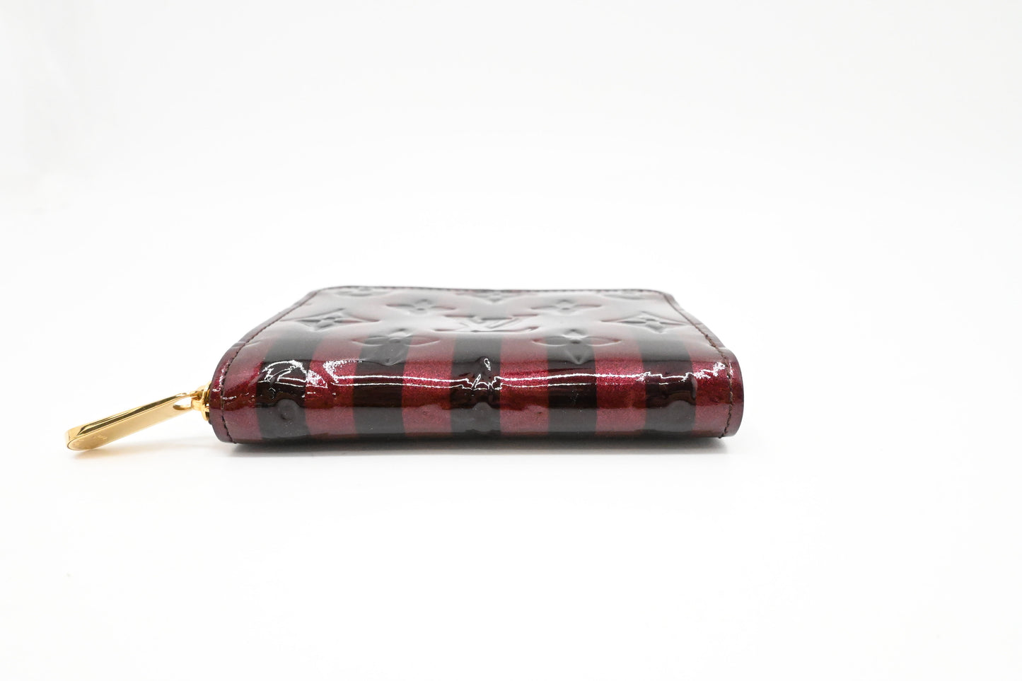 Louis Vuitton Compact Wallet in Striped Vernis Leather