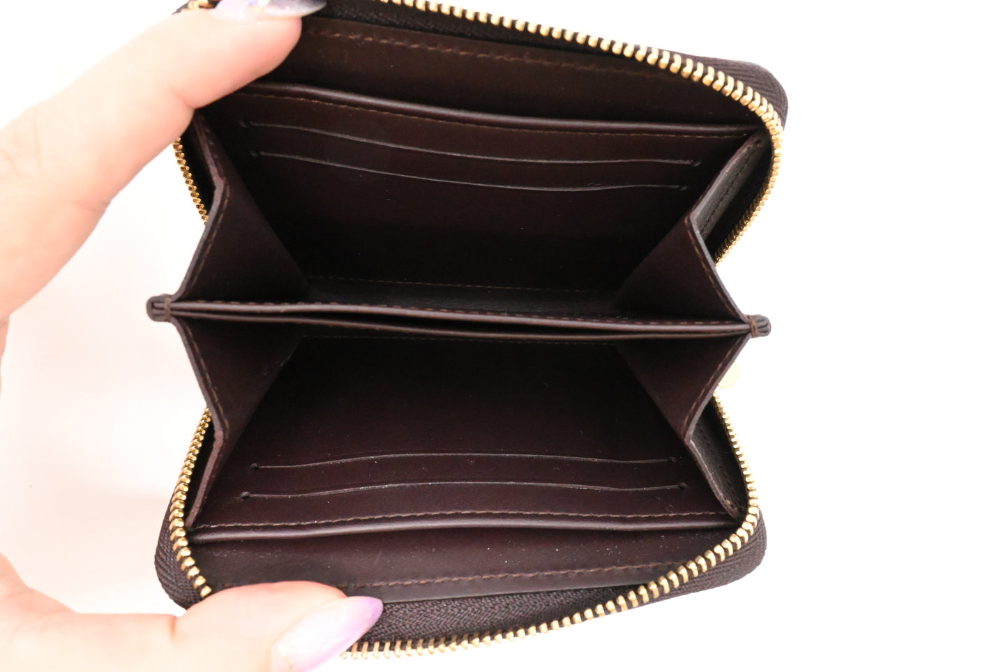 Louis Vuitton Compact Wallet in Striped Vernis Leather