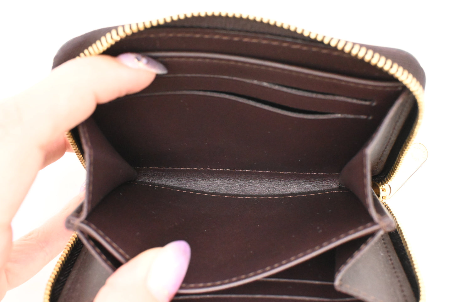 Louis Vuitton Compact Wallet in Striped Vernis Leather