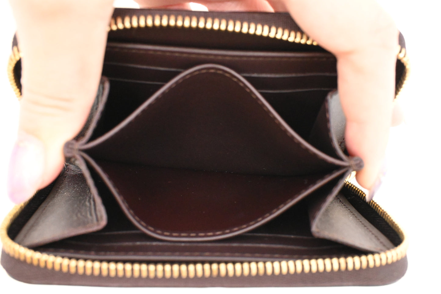 Louis Vuitton Compact Wallet in Striped Vernis Leather