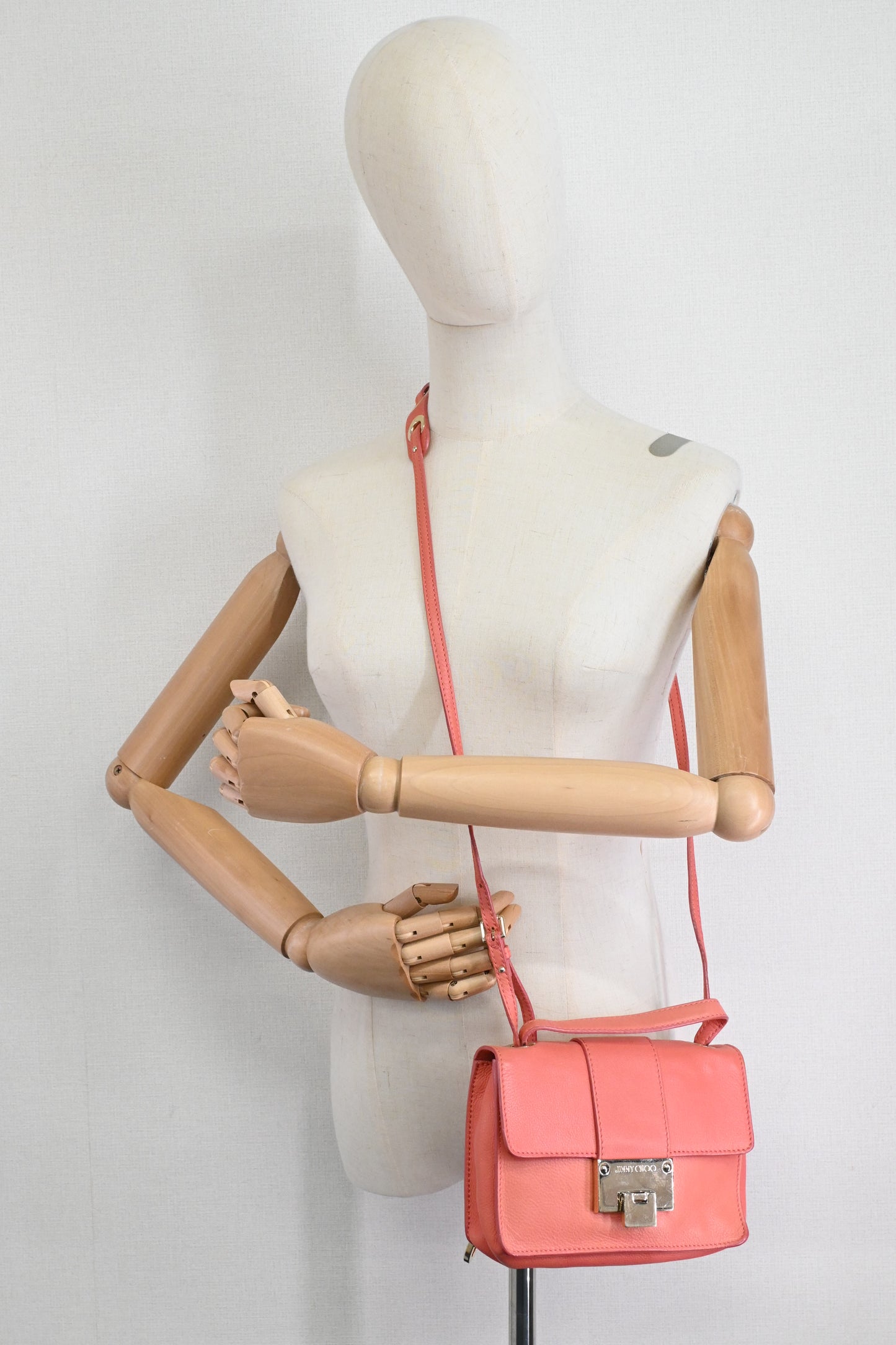 Jimmy Choo Rebel Crossbody Bag in Pink Leather