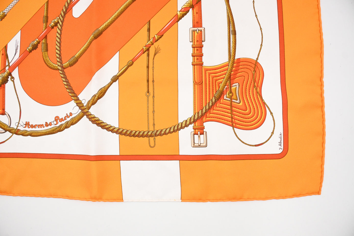Hermes 'Clic Clac' Gavroche in Orange Silk