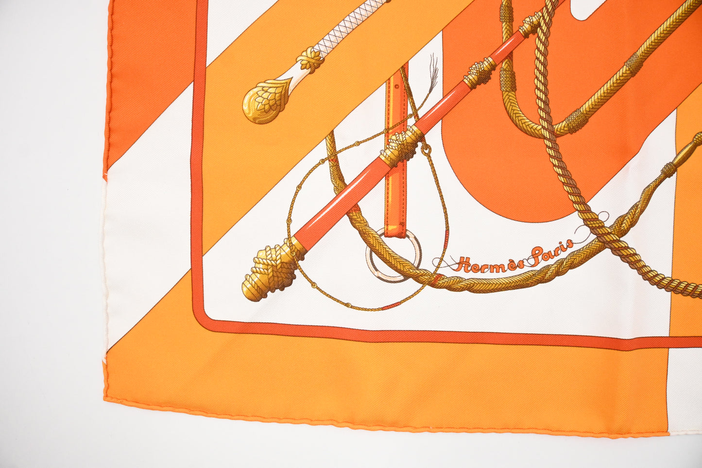Hermes 'Clic Clac' Gavroche in Orange Silk