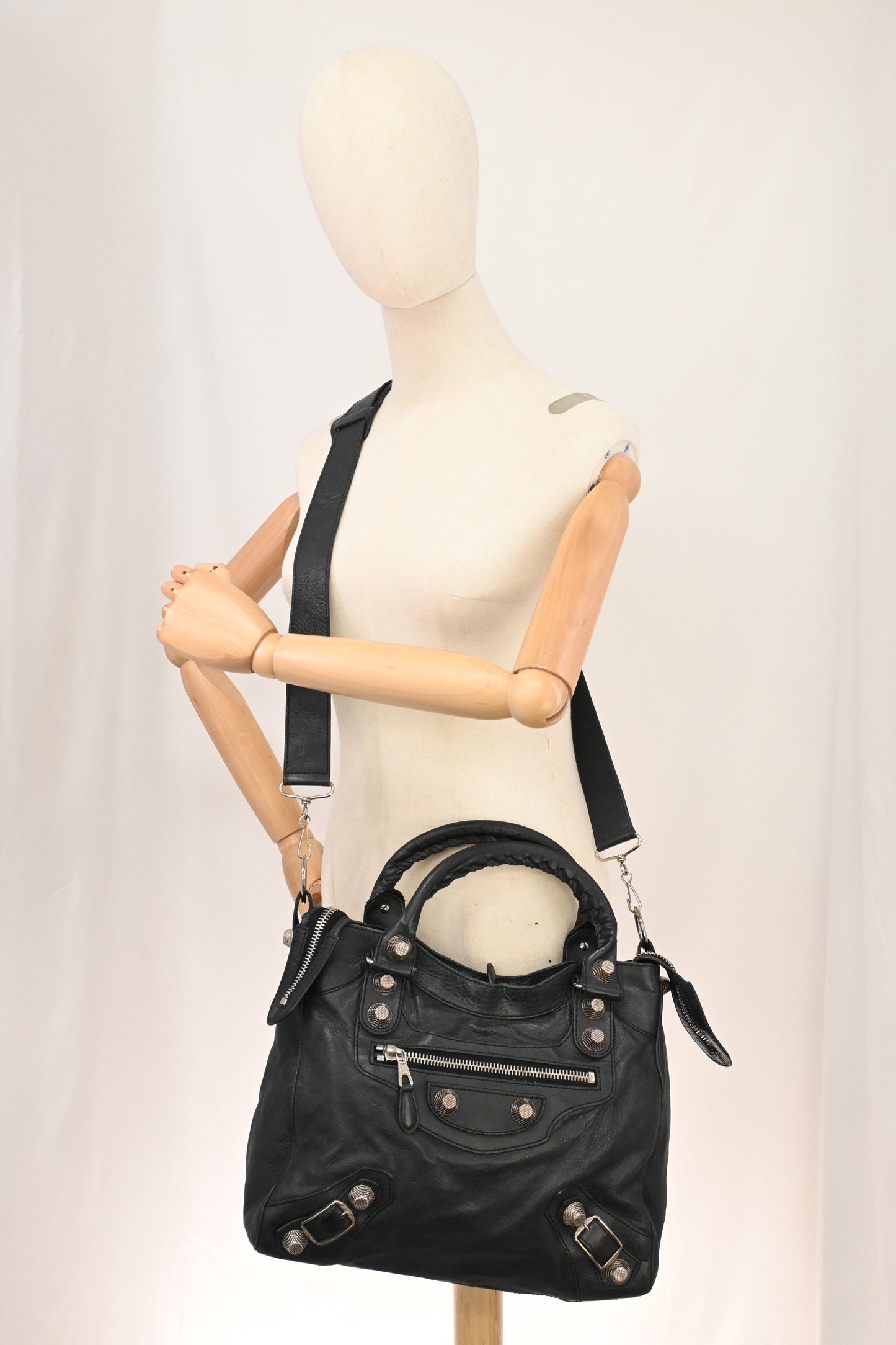Balenciaga Giant Velo in Dark Blue Leather