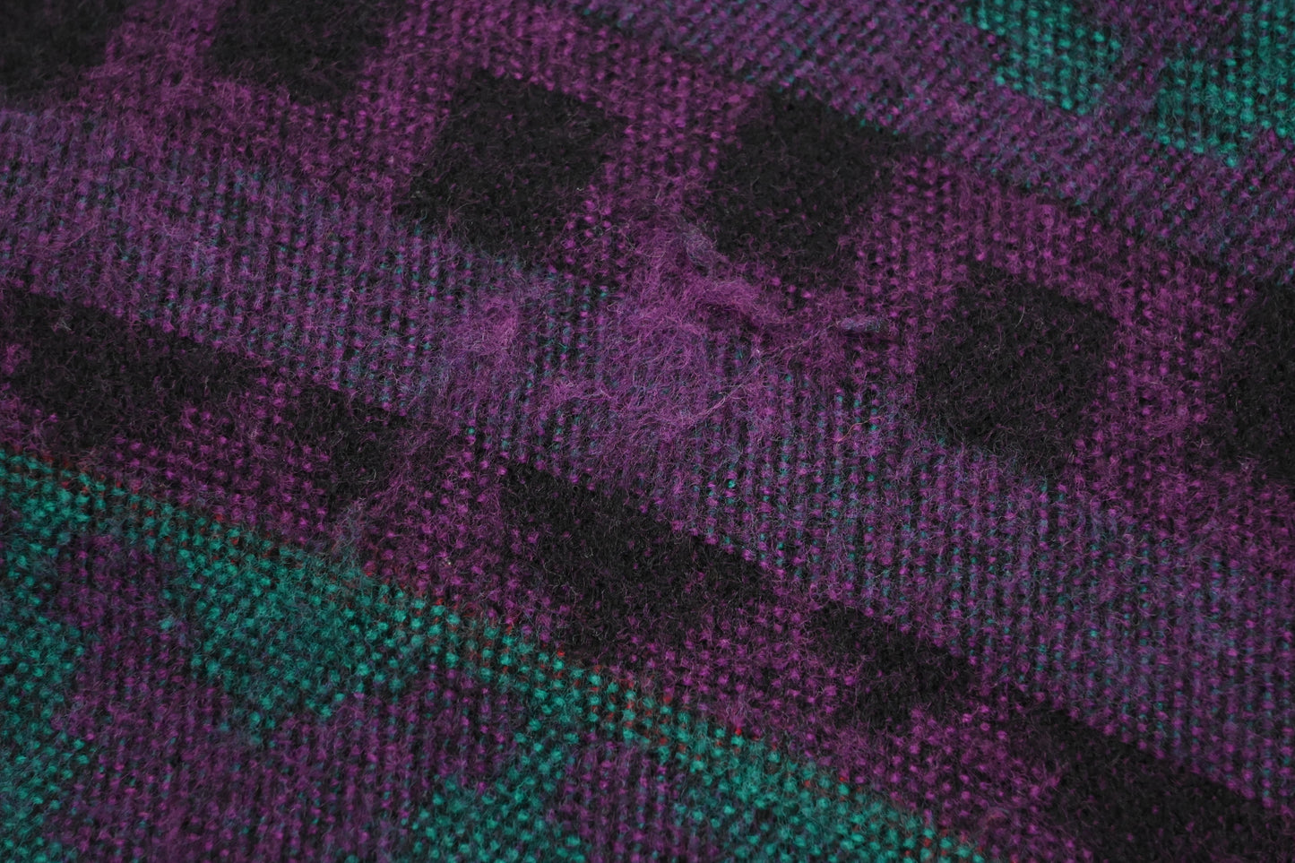 Fendi Scarf in Teal, Purple and Red Acrylic