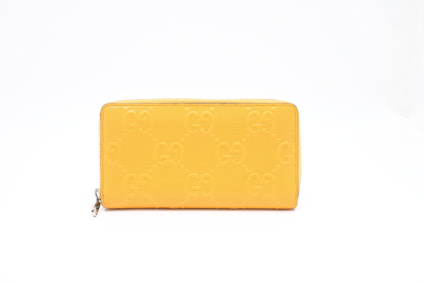 Gucci Long Zippy Wallet in Yellow Leather