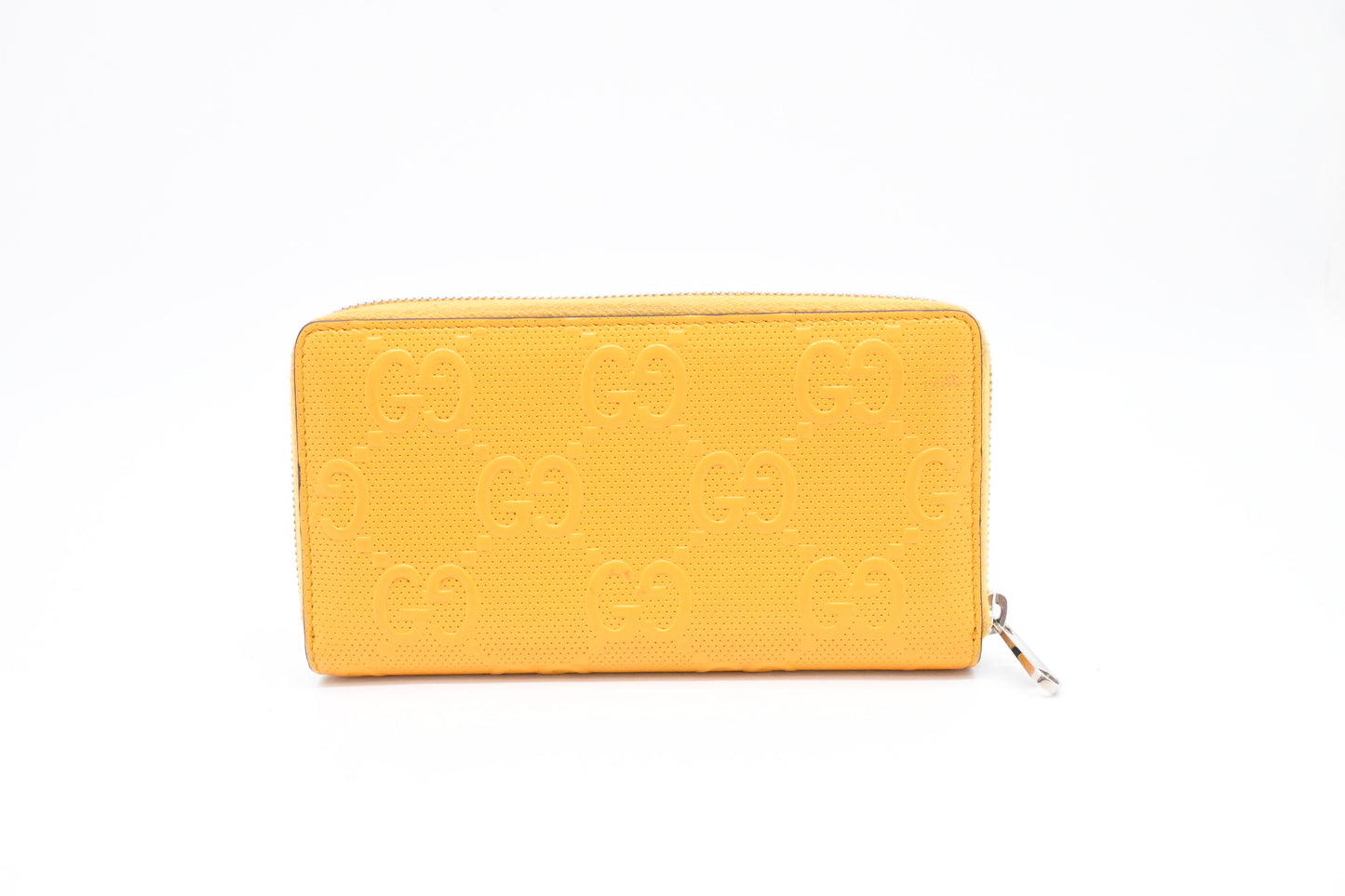 Gucci Long Zippy Wallet in Yellow Leather
