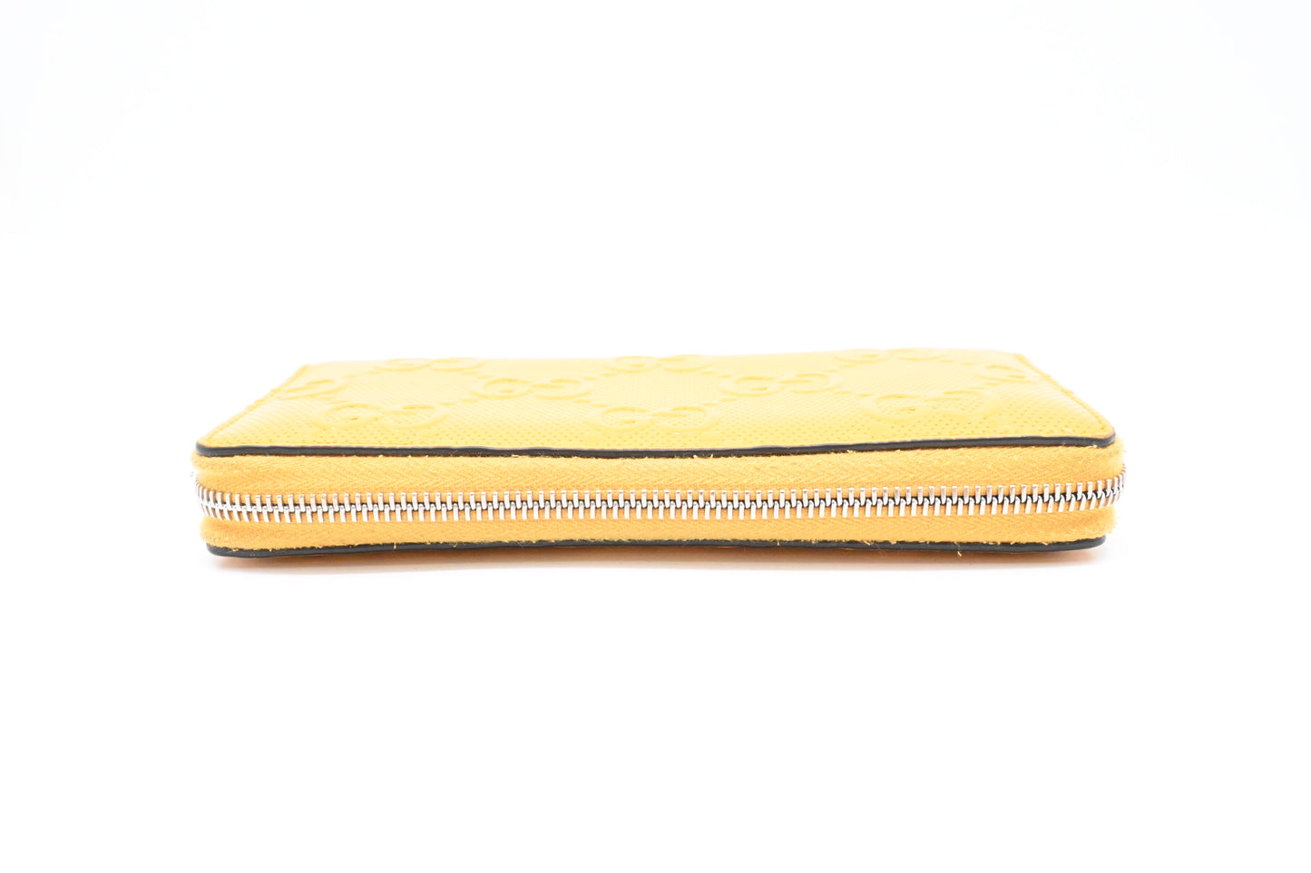 Gucci Long Zippy Wallet in Yellow Leather