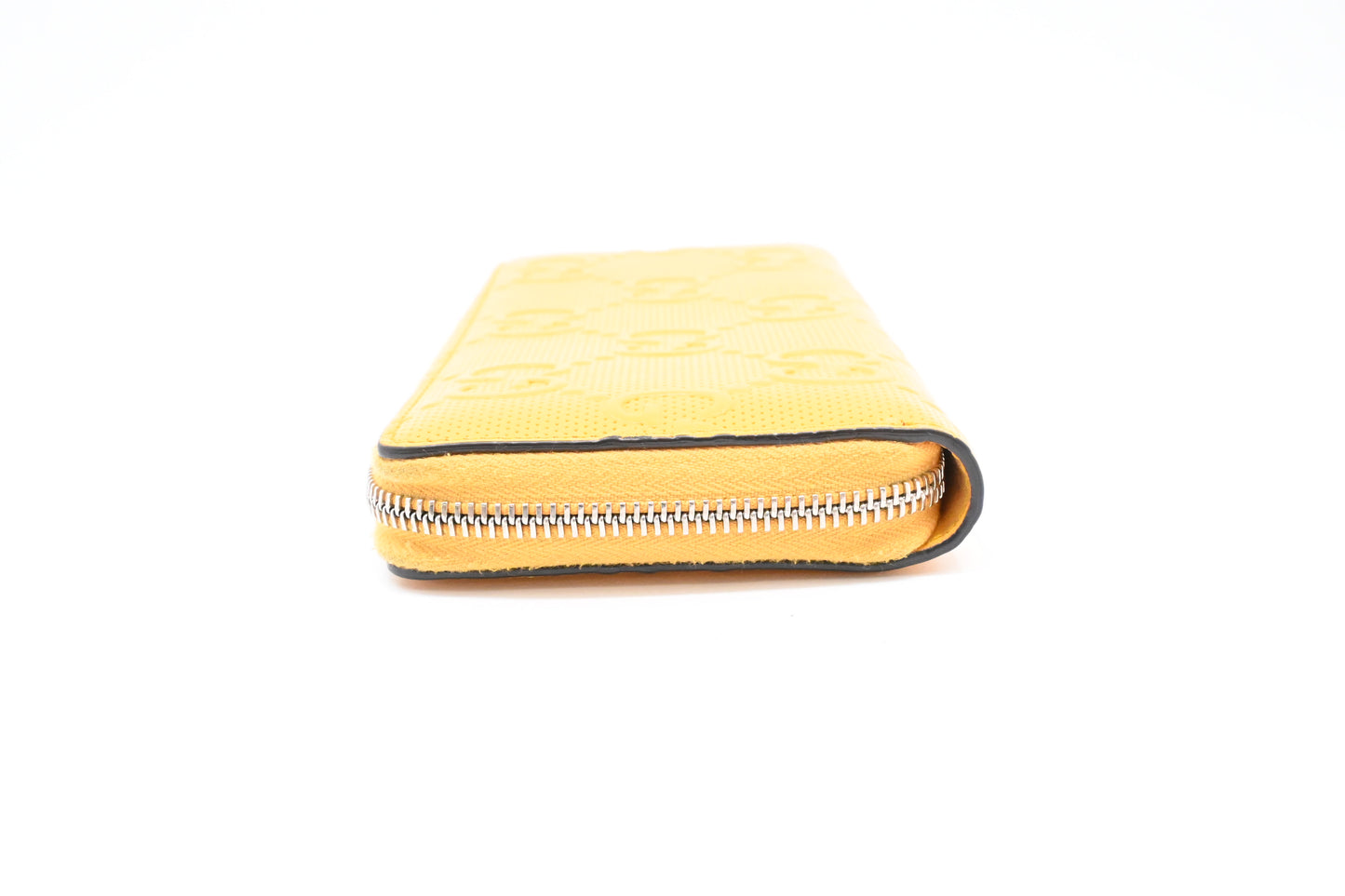 Gucci Long Zippy Wallet in Yellow Leather