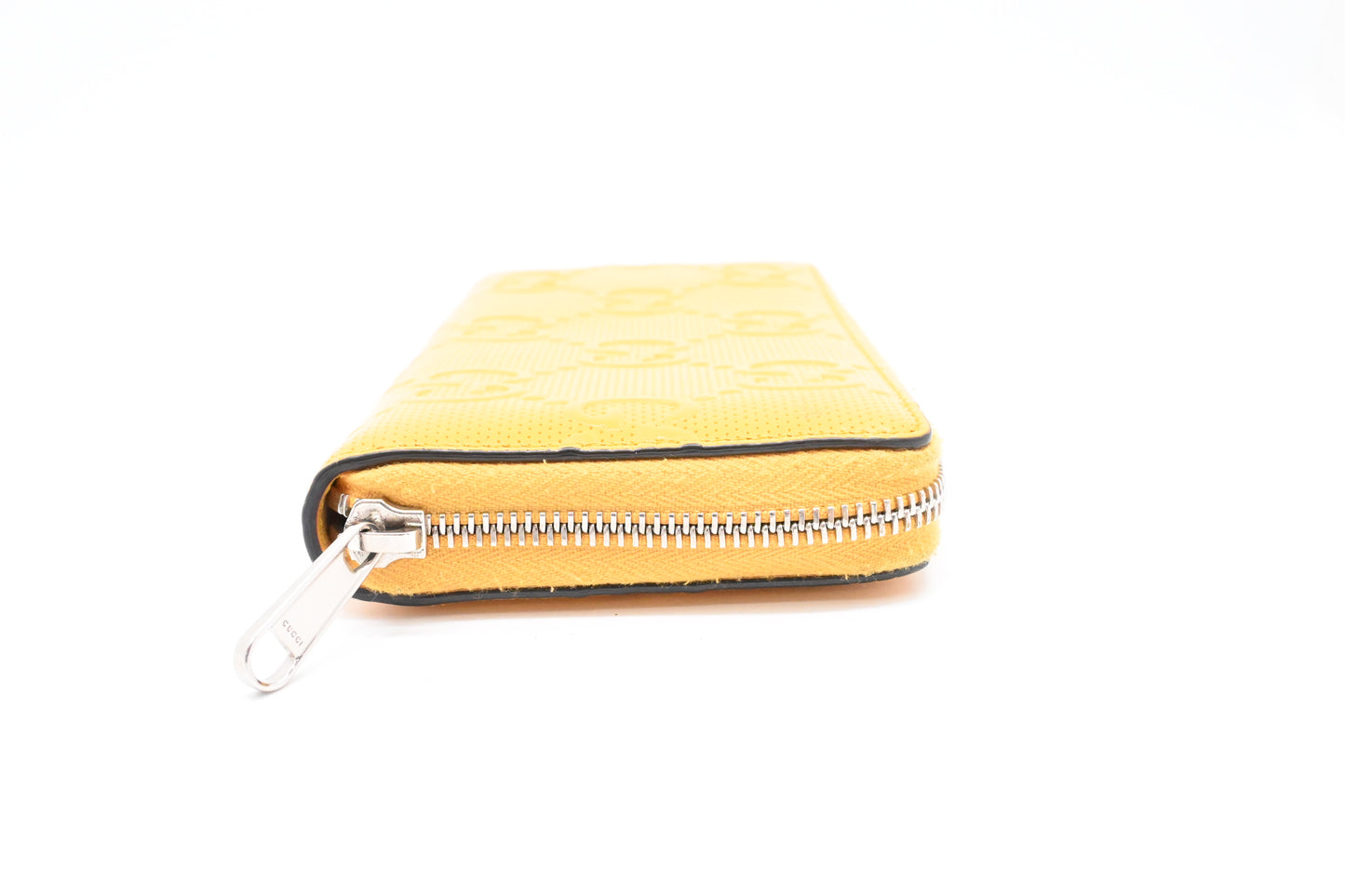 Gucci Long Zippy Wallet in Yellow Leather