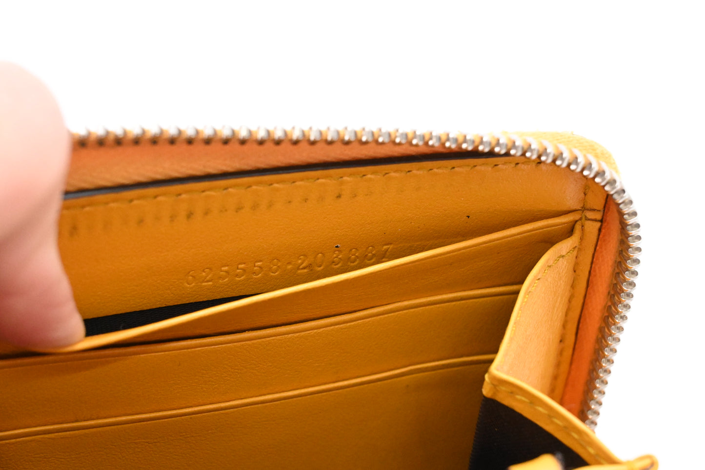 Gucci Long Zippy Wallet in Yellow Leather