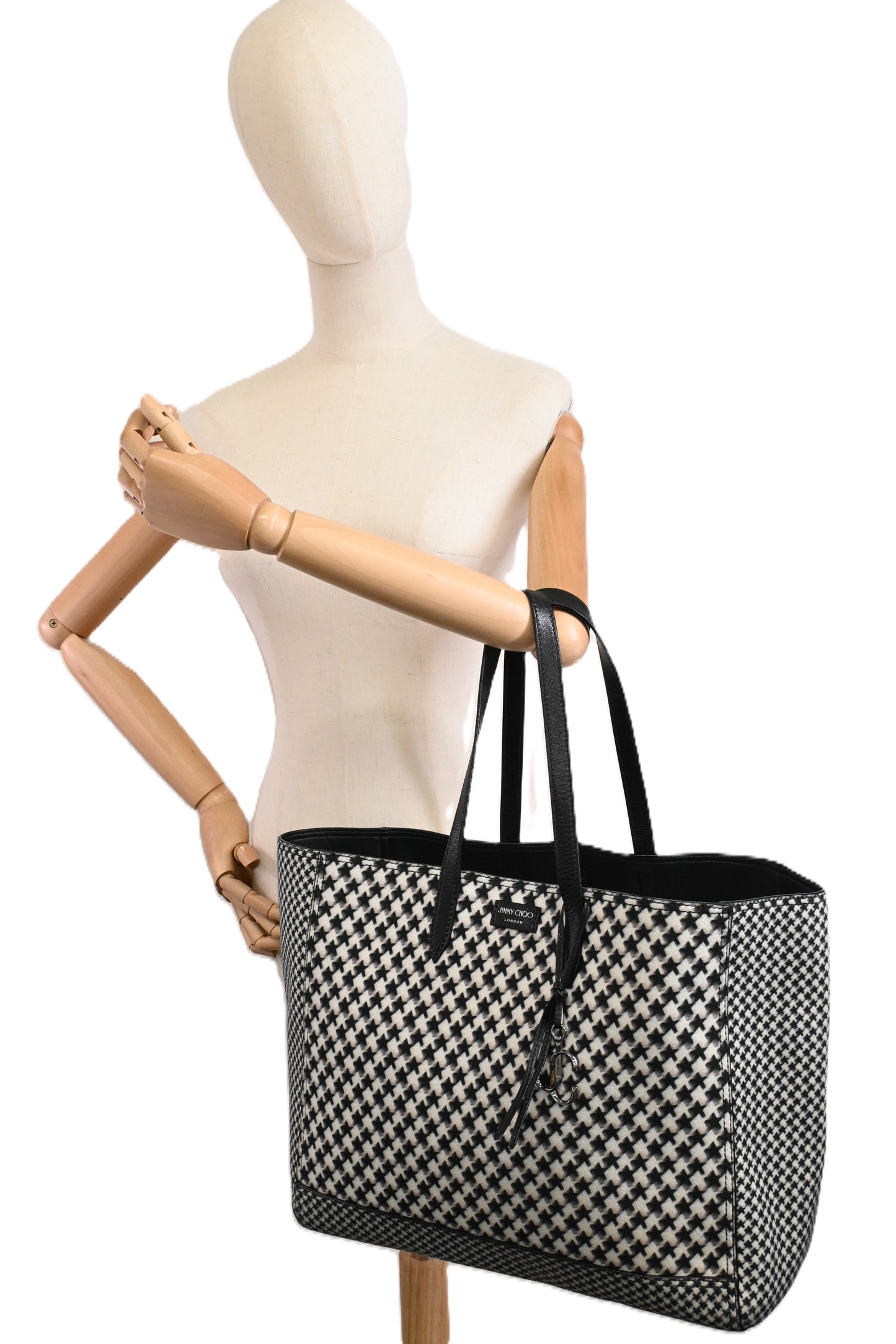 Jimmy Choo Laylin Tote in Star Houndstooth Wool