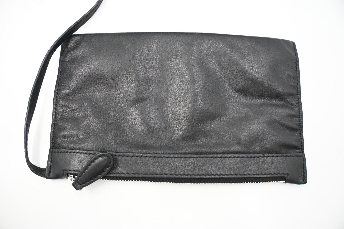 Balenciaga Navy Cabas Small Tote in Black Leather and Canvas