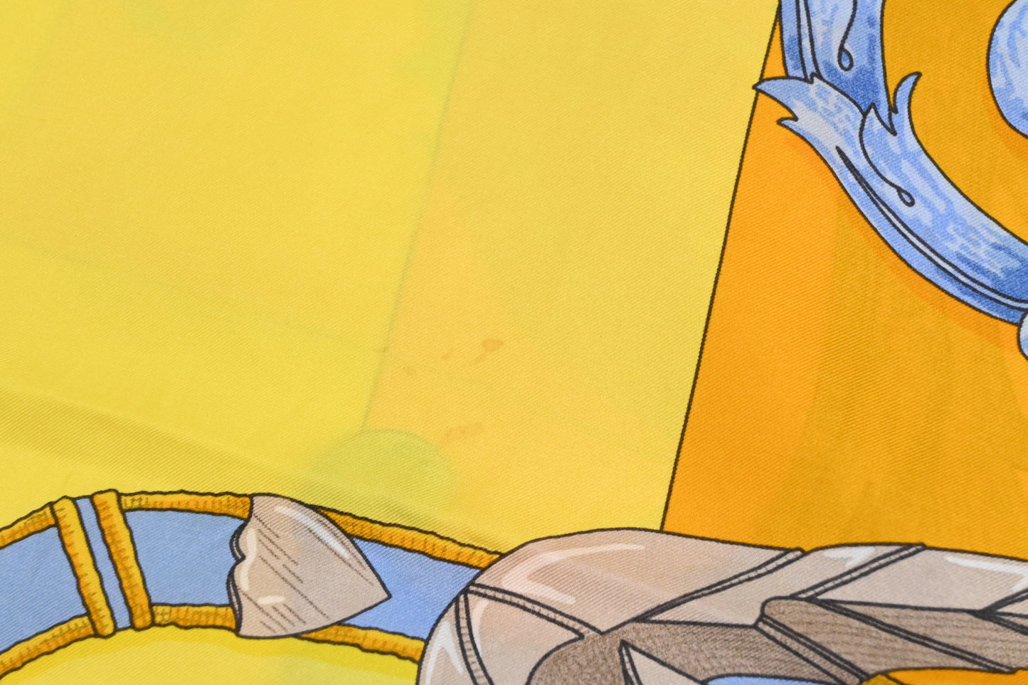 Hermes 'L'Instruction du Roy' Carre 140 in Yellow Silk