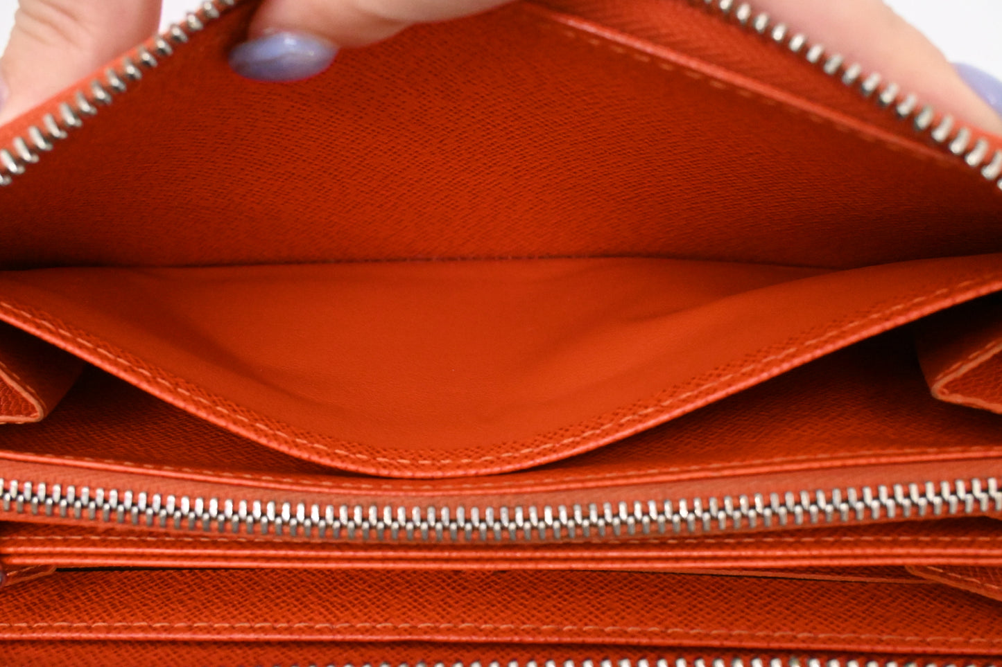 Louis Vuitton Zippy Long Wallet in Orange Epi Leather