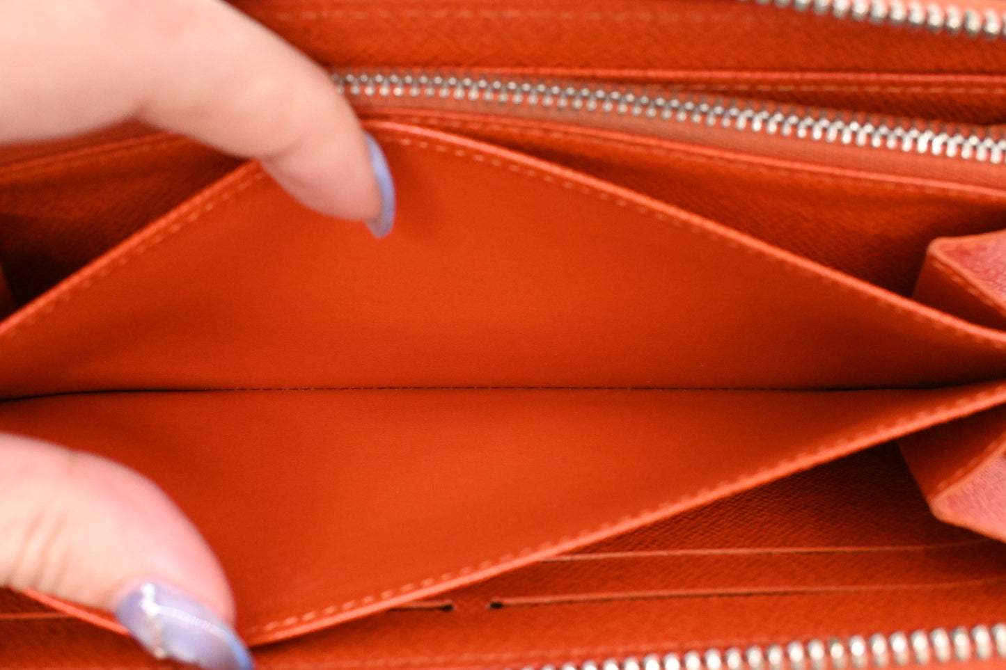Louis Vuitton Zippy Long Wallet in Orange Epi Leather