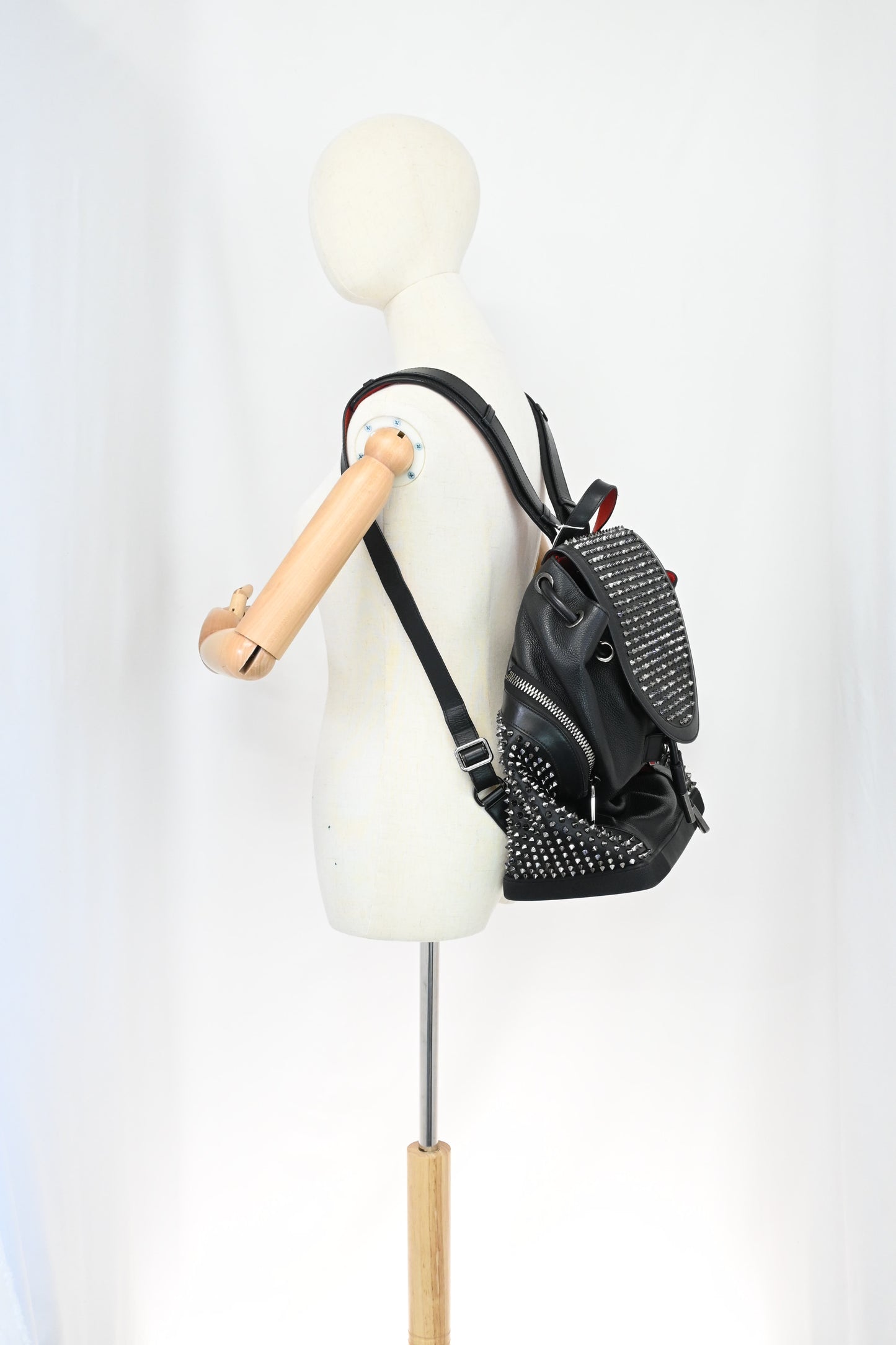 Louboutin Explorafunk Backpack in Black Studded Leather