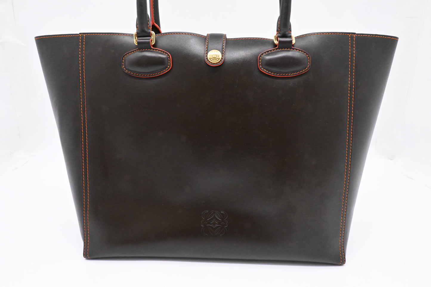 Loewe Leo Tote in Brown Leather