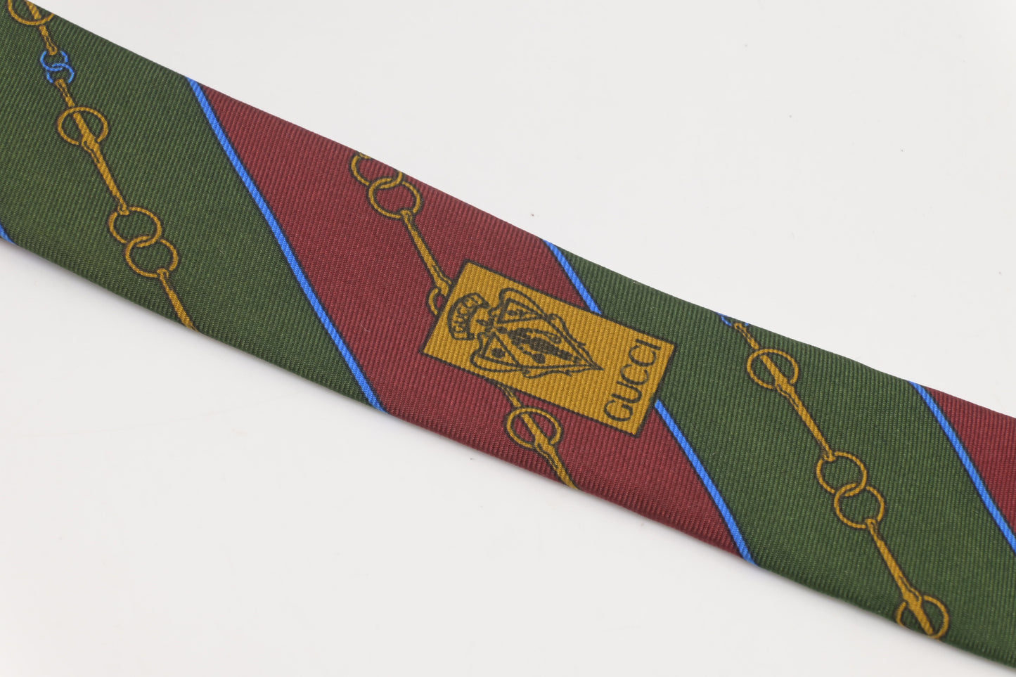 Gucci Tie in Red & Green Silk