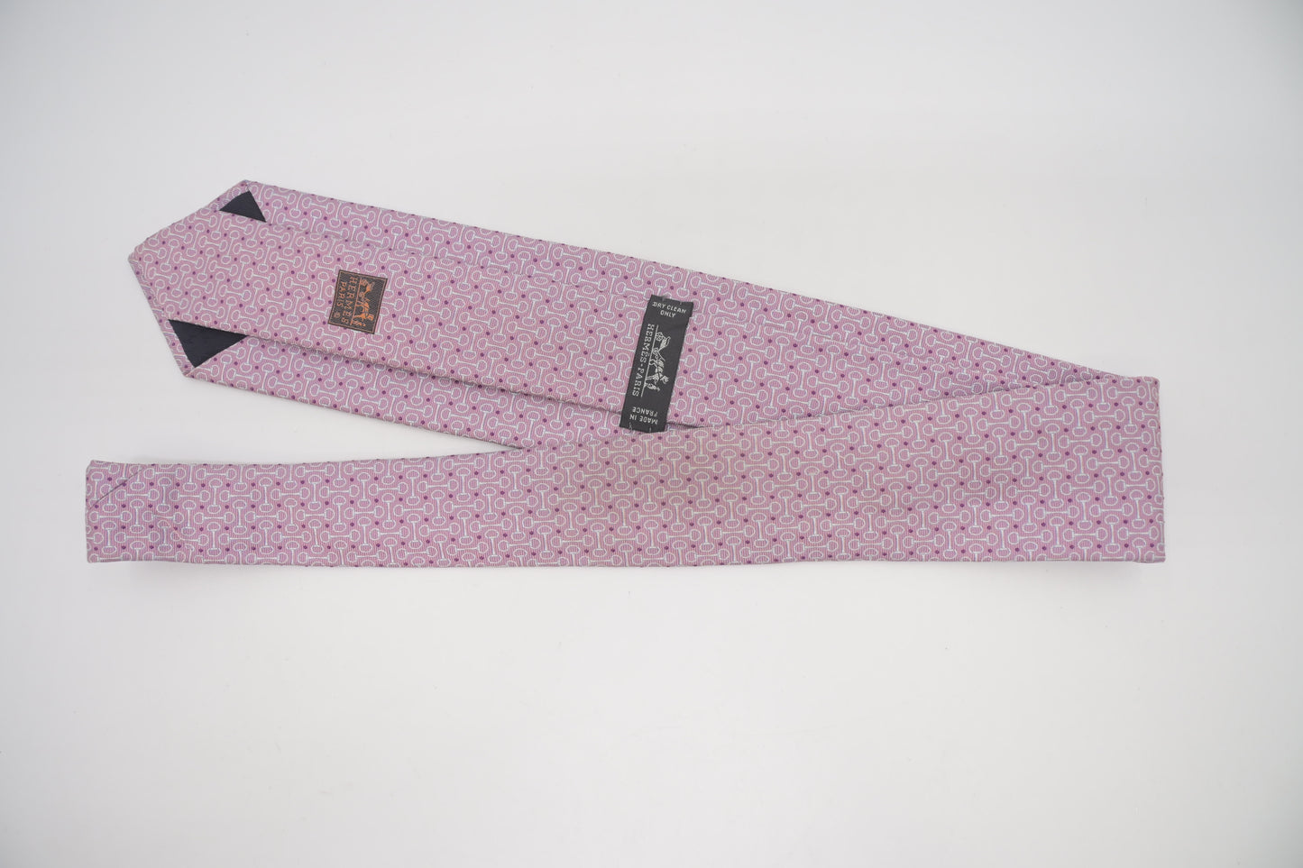 Hermes Tie in Pink Silk