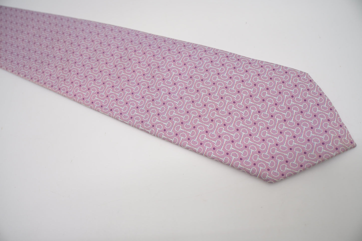 Hermes Tie in Pink Silk