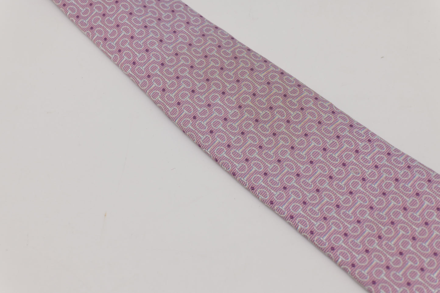 Hermes Tie in Pink Silk