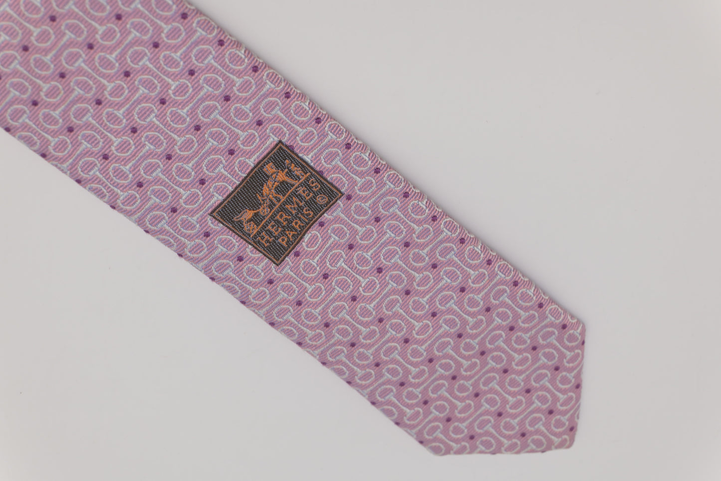 Hermes Tie in Pink Silk