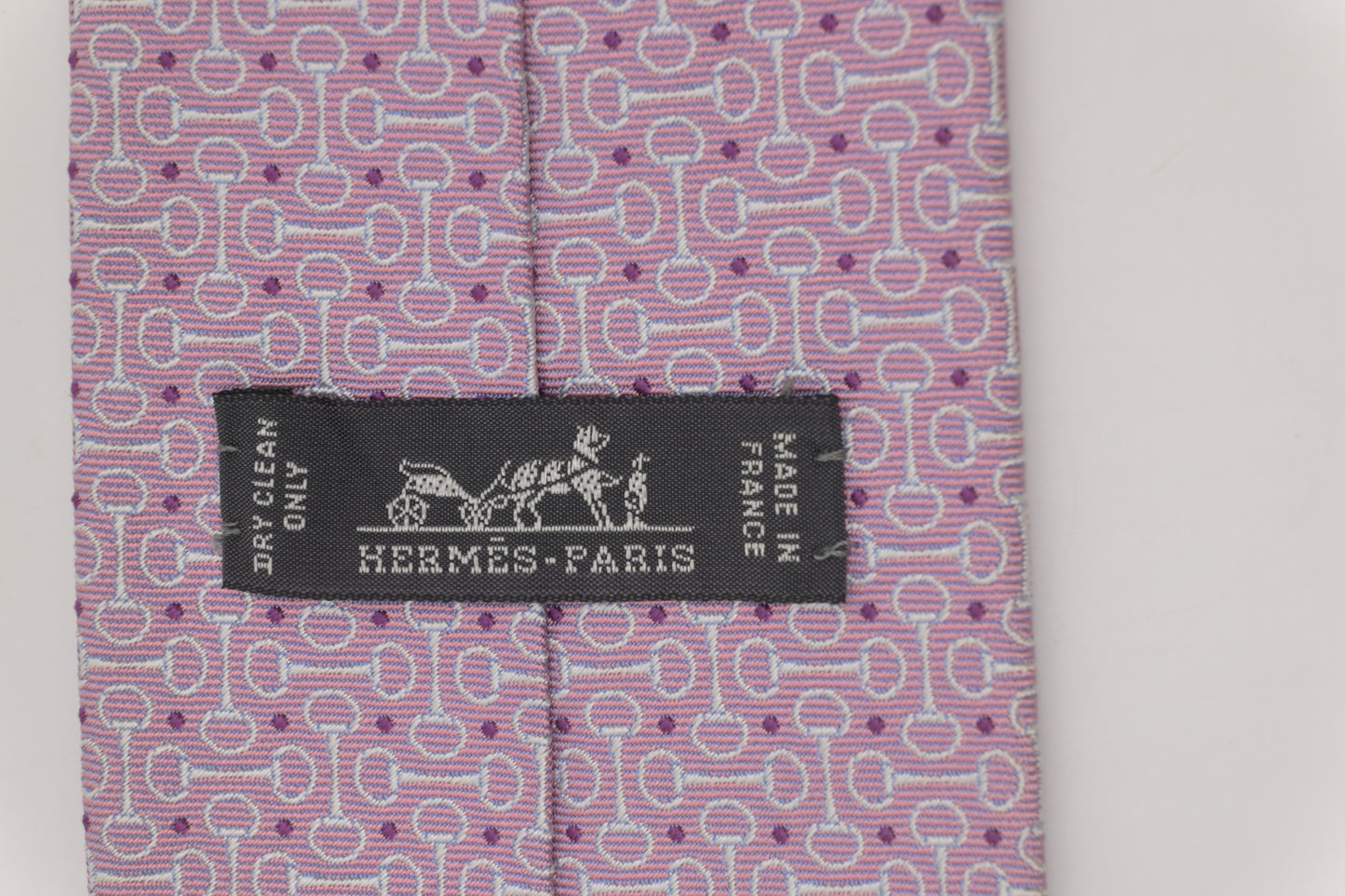 Hermes Tie in Pink Silk