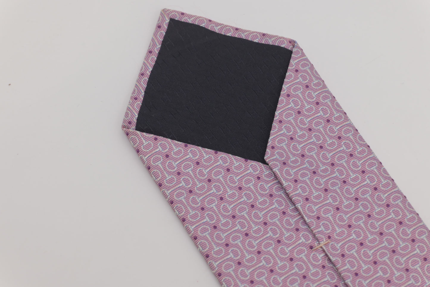 Hermes Tie in Pink Silk