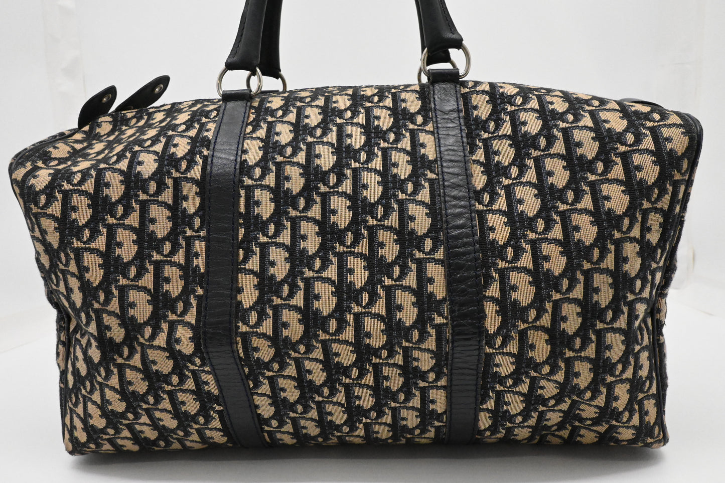 Dior Boston Bag in Navy Blue Oblique Canvas