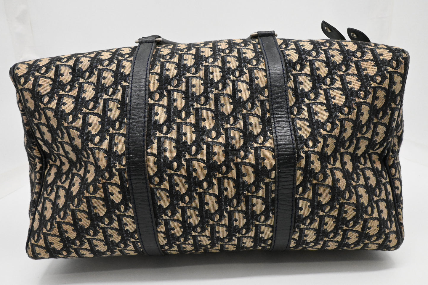 Dior Boston Bag in Navy Blue Oblique Canvas