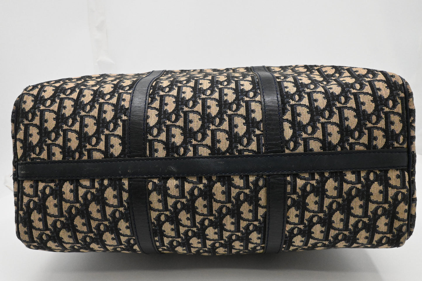 Dior Boston Bag in Navy Blue Oblique Canvas